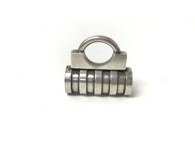 Lot 310 - Unusual Victorian novelty silver vesta case in the form of a combination lock.