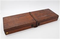 Lot 784 - Late Victorian / Edwardian pine gun case with...