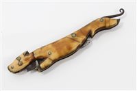 Lot 786 - An unusual 18th century ivory mounted folding...