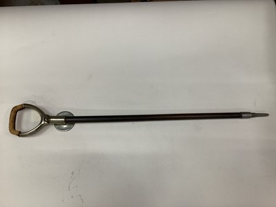 Lot 2631 - Vintage shooting stick and collection of old walking sticks (18) and four swagger sticks .