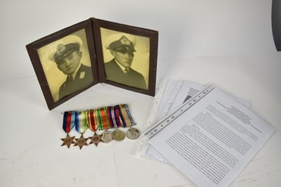 Lot 863 - Interesting Second World War Australian medal group comprising 1939 - 1945 Star, Atlantic Star, Africa Star (all unnamed), Defence, War and Australia Service medal 1939 - 45, all named to B. M. Mc...