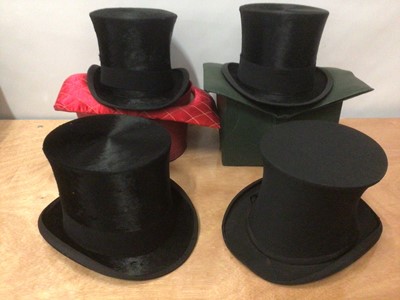 Lot 2146 - Five top hats