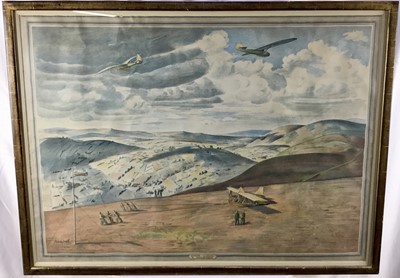 Lot 270 - Vivian Pitchforth lithograph, gliders - One of a series of prints commissioned in 1944 by the C.E.M.A. (Council for the Encouragement of Music and the Arts, later to become the Arts Council). CEMA...