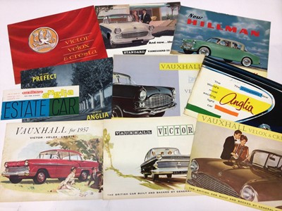 Lot 2028 - Collection of 1960s British car sales brochures including Standard, Hillman, Vauxhall (11)