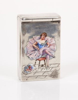Lot 256 - Late 19th/early 20th century Austrian silver novelty vesta case