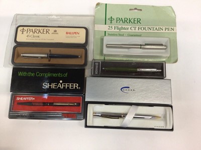 Lot 2676 - Quantity of pens, including Parker, Sheaffer and Cross