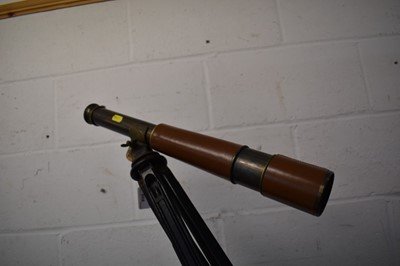 Lot 868 - Second World War period British military three draw scope on tripod, the scope marked 'Tel. Sct. Regt. MK. IIs, 16610 O.S. 126. G.A with broad arrow mark.
