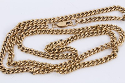 Lot 374 - 9ct gold curb link chain