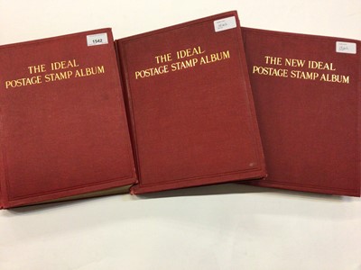 Lot 1542 - Stamps The Ideal/New Ideal stamp albums of all world stamps, GB including 1d black and higher values