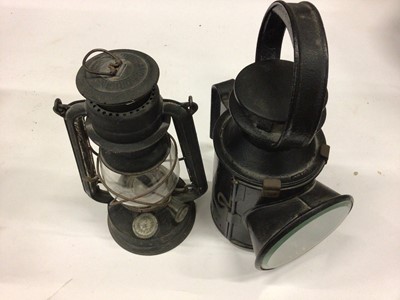 Lot 2709 - Selection of Lamps to include British Rail signal lamp, bicycle lamp and others.
