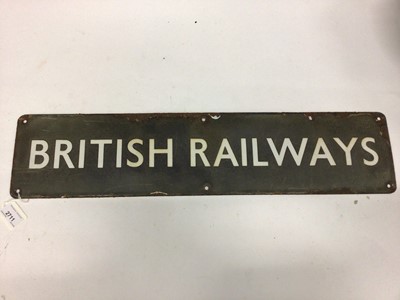 Lot 2711 - Vintage enamel British Railways sign, 65cm in length.