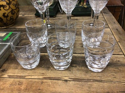 Lot 62 - Jasper Conran for Stuart Crystal - six whisky tumblers and six wine glasses, as new