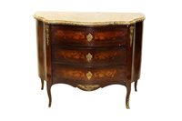 Lot 1171 - 19th century Continental mahogany, marquetry...
