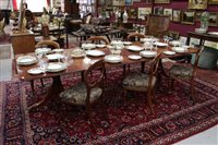 Lot 1175 - Large Regency-style mahogany twin pedestal...