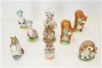 Lot 2118 - Nine Beswick Beatrix Potter figures - Jemima...