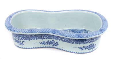 Lot 27 - Chinese porcelain bidet, 60cm x 37cm