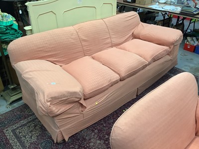 Lot 1109 - Unusually large 1920s sofa and matching armchair