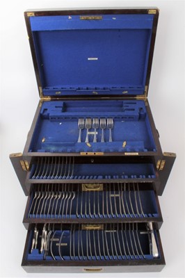 Lot 207 - Part canteen of silver flatware by Collinwood, London 1912. approximately 148ozs