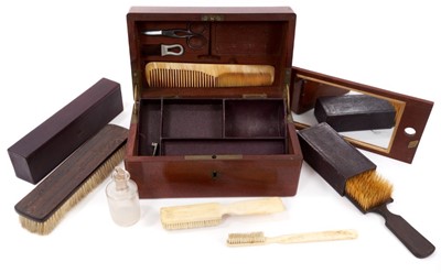 Lot 798 - Victorian mahogany military officers campaign dressing/toiletry box
