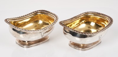 Lot 215 - Pair of George III silver salts
