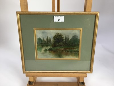 Lot 61 - Early 20th century English School oil on board, river landscape. Mounted and framed