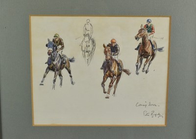 Lot 1039 - Peter Biegel (1913-1987) pencil and watercolour - 'Coming Down' signed and inscribed, 23cm x 28cm, in glazed frame