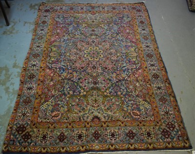 Lot 1516 - Antique Persian part silk rug