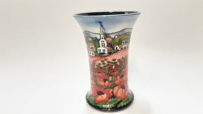 Lot 1171 - Moorcroft pottery limited edition vase decorated in the Avignon pattern