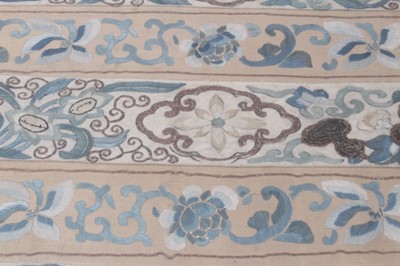 Lot 83 - Early 20th century tray, utilising Chinese embroidery