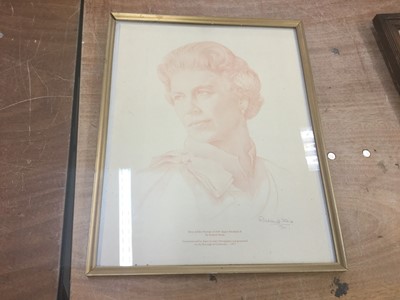 Lot 469 - Richard Stone, signed limited edition portrait of H.M. Queen Elizabeth II,  no. 115 / 150, in glazed frame