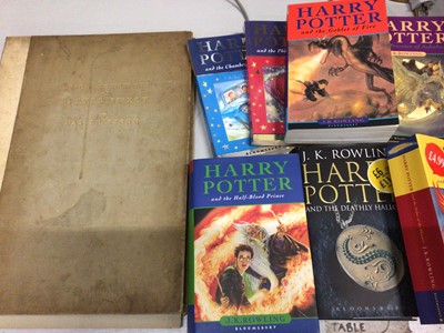 Lot 274 - Heroes and Heroines of Bitter Sweet by Max Beerbohm, together with various copies of Harry Potter including two first editions.