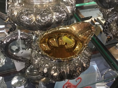 Lot 293 - A Victorian silver tea and coffee service and sugar tongs
