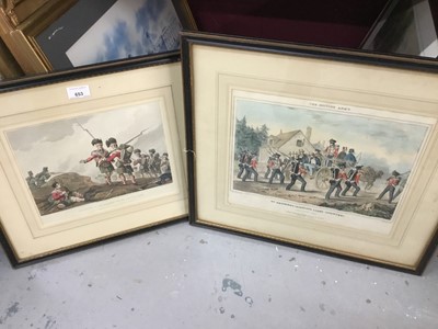 Lot 706 - Two military prints and decorative pictures
