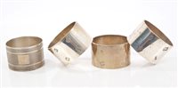 Lot 218 - Set of three contemporary Silverer napkin...