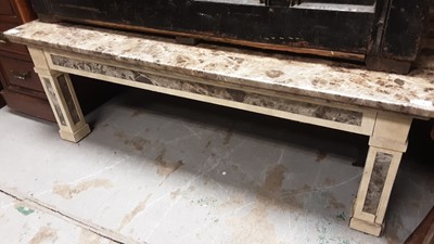 Lot 1096 - Good quality coffee table with marble effect top