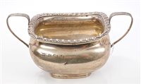 Lot 220 - 1920s Silverer two-handled sugar basin of...
