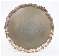 Lot 222 - Large 1920s Silverer salver of circular form,...