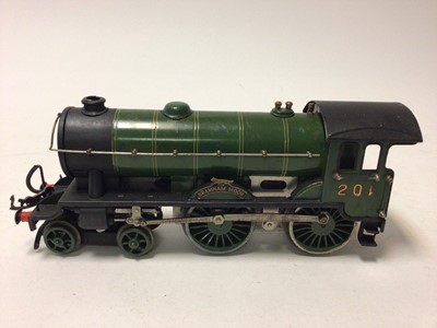 Lot 56 - Hornby O gauge 3-rail LNER lined green 4-4-0 'The Braham Moor' tender locomotive 201, unboxed