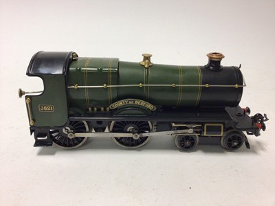 Lot 57 - Hornby O gauge 3 rail 4-4-0 'County of Bedford' 3821 locomotive with GWR tender