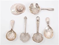 Lot 230 - Collection of Georgian and later Silverer...