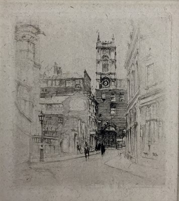 Lot 34 - William Walcott (1874-1943) four signed architectural etchings, each mounted, various sizes