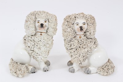 Lot 65 - Pair of Staffordshire poodles