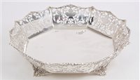 Lot 248 - 1930s Silverer dish of octagonal form, with...