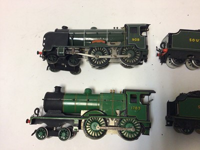 Lot 64 - Hornby O gauge three rail 0-4-0 locomotive 'Westminster' plus one other 4-4-0 three rail Southern locomotive and tender 1783 also restored 9qty)