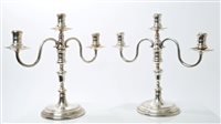 Lot 250 - Pair contemporary Silverer 18th century-style...