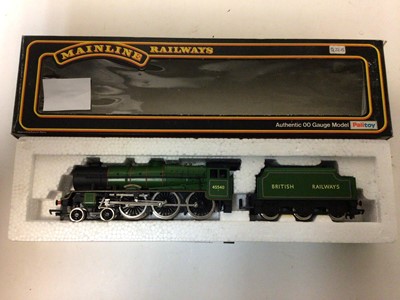 Lot 185 - Mainline OO gauge locomotives including LMS black 4-6-0 Jubliee Class 5XP 'Neptune' tender locomotive 5687, boxed 37-074, BR black Early Emblem 2-6-0 4300 Class tender locomotive 5328, boxed 37-091...