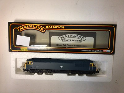 Lot 190 - Mainline OO Gauge Locomotives including BR Blue with yellow ends Class 56 Diesel Locomotive 56079, boxed 37-035, BR Blue with yellow ends Class 45 CO1-CO1 'The Royal Marine' Deiesel locomotive 4504...