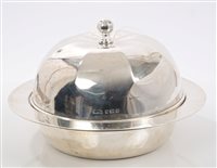 Lot 257 - 1930s Silverer muffin dish of circular form,...