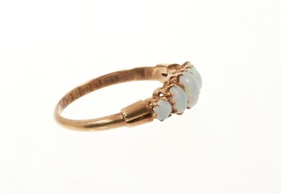 Lot 402 - Edwardian opal five stone ring