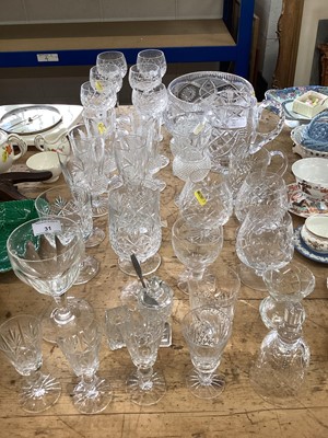 Lot 31 - Collection of cut and other glassware
